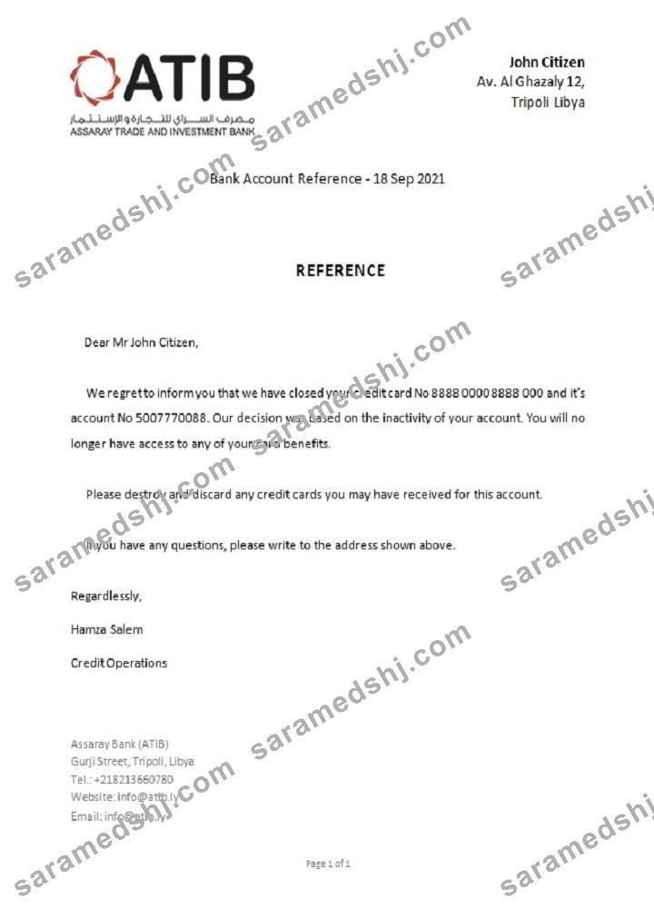 Libya_Assaray Bank_closure reference
